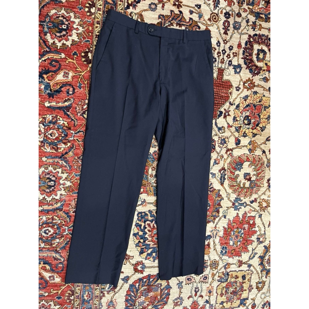 Mens John Varvatos USA Blue Wool Dress/ Business Workwear Pants Size 32 Regular